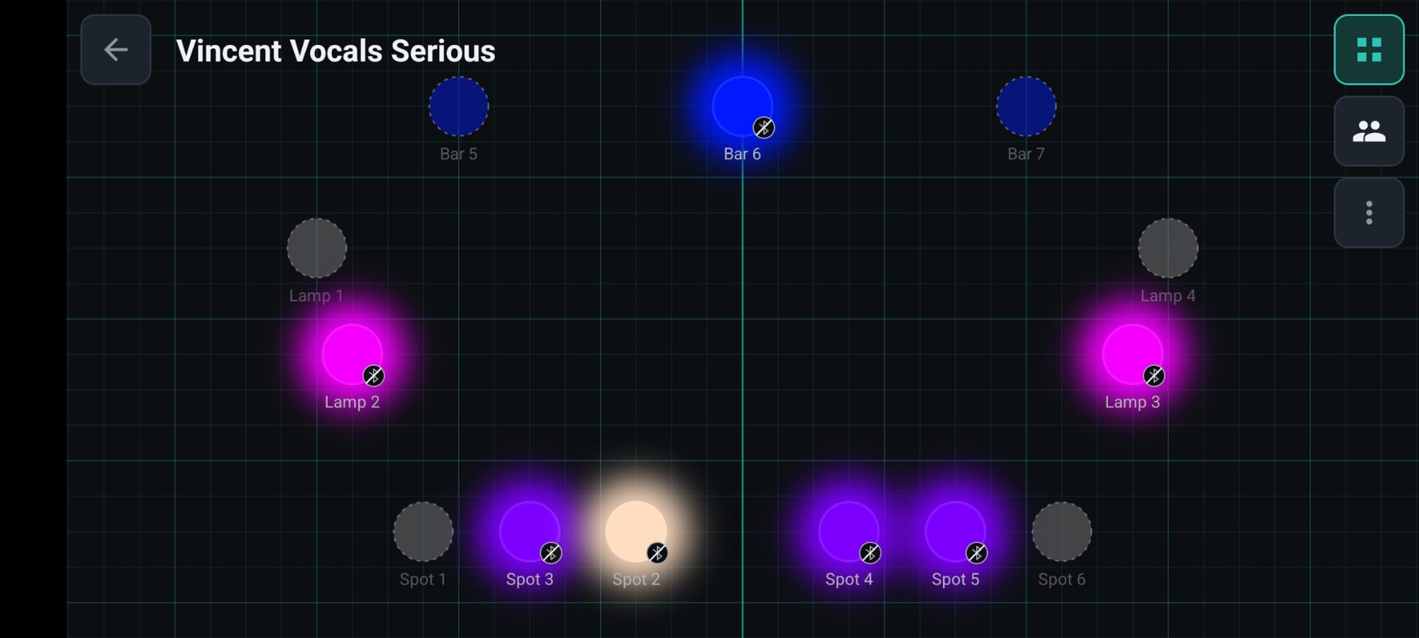 Stage plot in nGage Glow